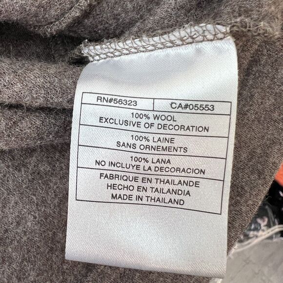 Nike Tiger Woods‎ Collection 100% Wool Heavy Golf Sweater Jacket Brown Med - Picture 7 of 8